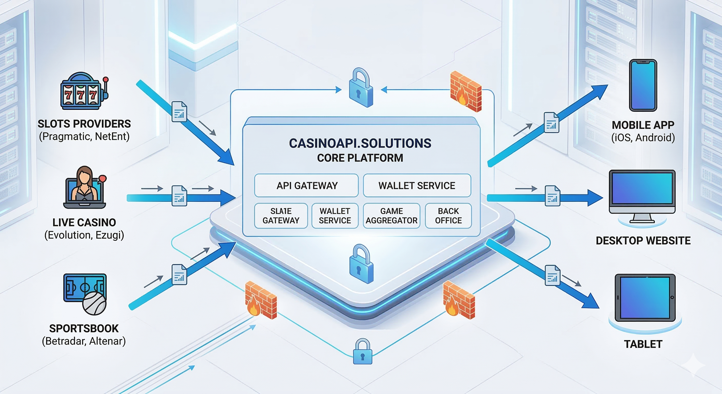 Casino API Server Integration and Data Flow